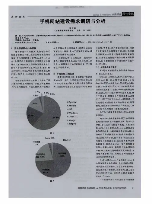 手机网站建设需求调研与分析
