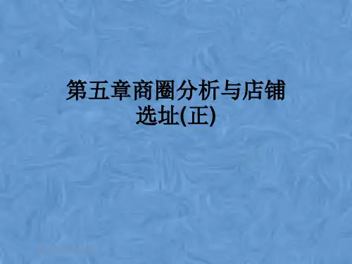第五章商圈分析与店铺选址(正)
