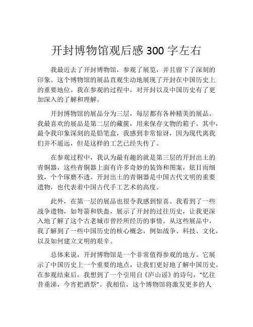 开封博物馆观后感300字左右