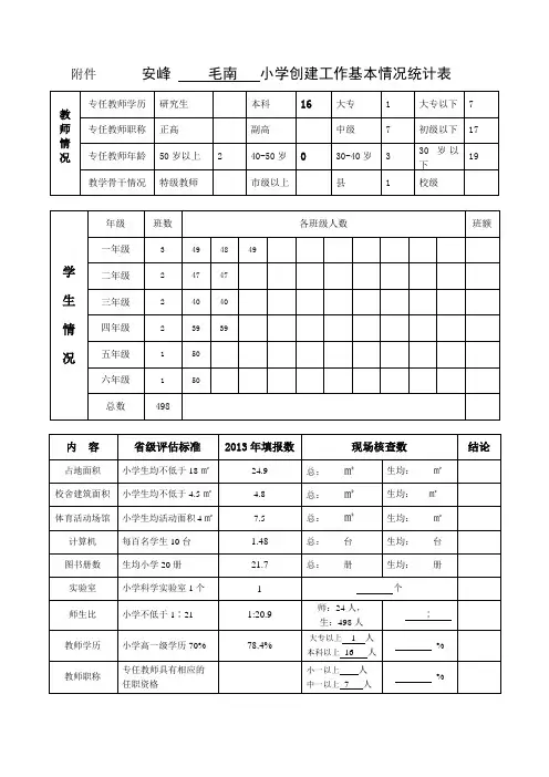 基本情况统计表