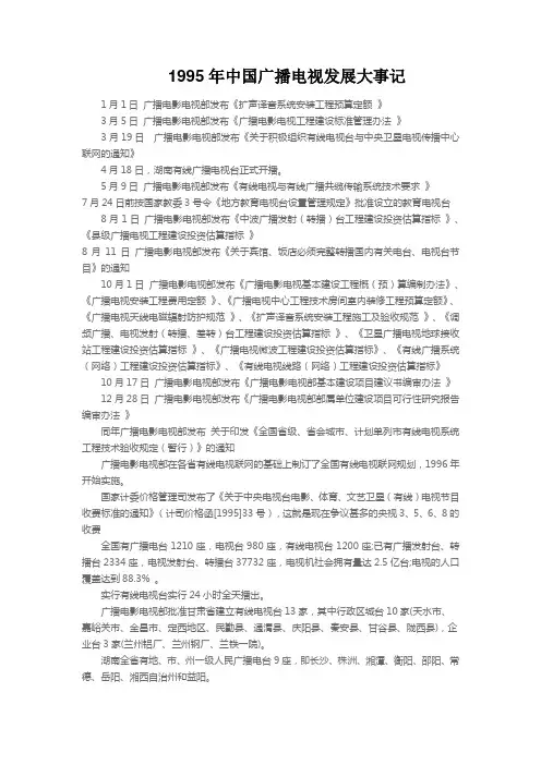 1994年——1997年广播电视大事记