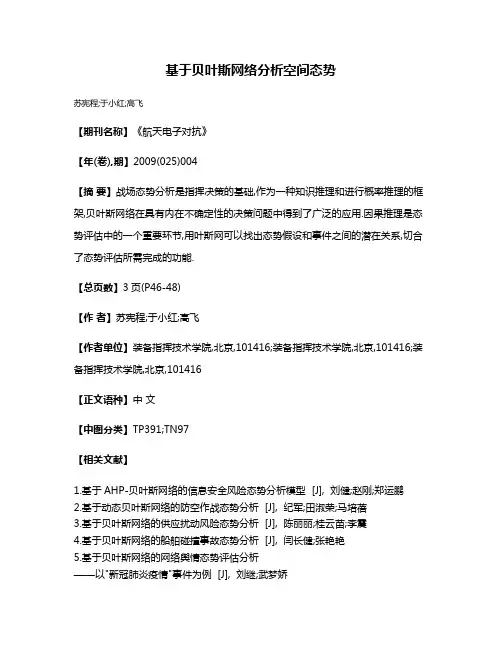 基于贝叶斯网络分析空间态势