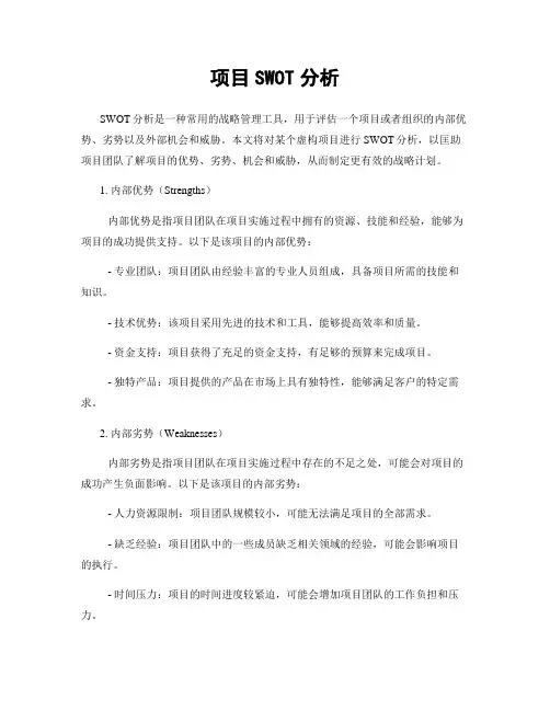 项目SWOT分析