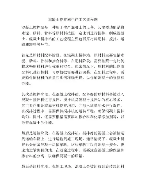 混凝土搅拌站生产工艺流程图