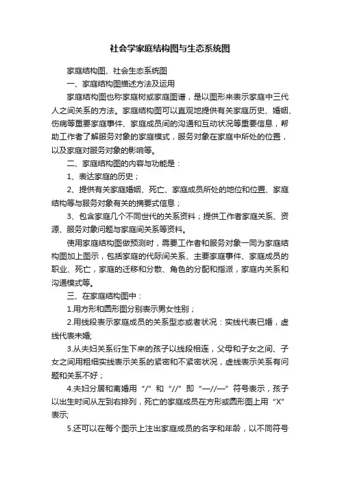 社会学家庭结构图与生态系统图