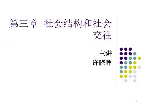 三章社会结构和社会交往ppt课件