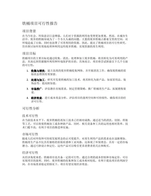 铁桶项目可行性报告