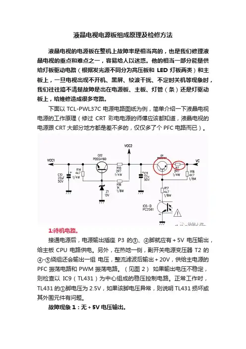 液晶电视电源板组成原理及检修方法