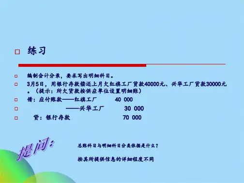 总分类账与明细分类账的平行登记ppt(共16张PPT)