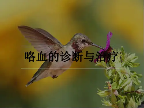 咯血诊断与治疗PPT课件