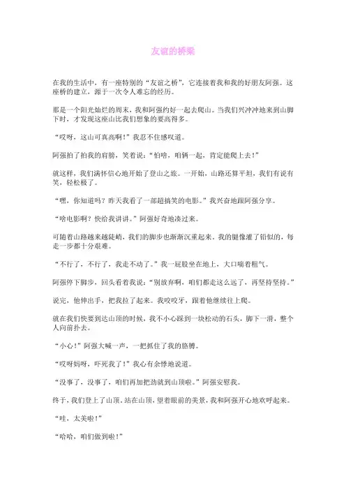 友谊的桥梁