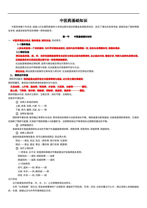 中医药基础知识课件