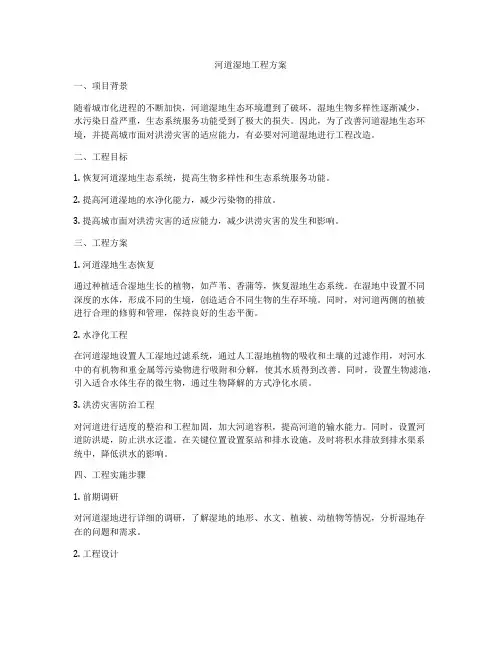 河道湿地工程方案