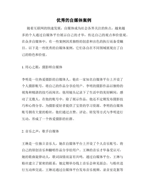 优秀的自媒体案例