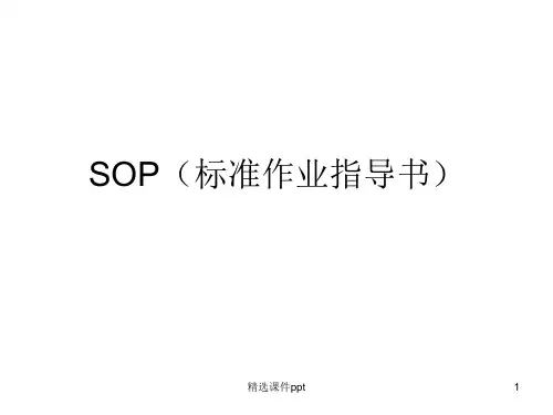SOP标准作业指导书格式ppt课件