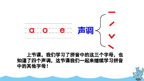 一年级汉语拼音  i u ü y w 课件PPT