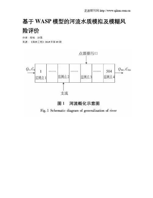 基于WASP模型的河流水质模拟及模糊风险评价