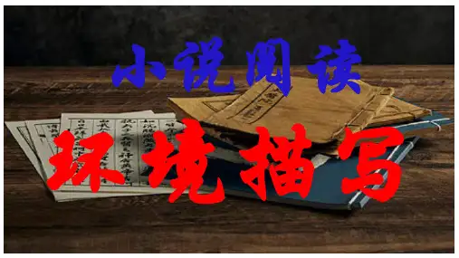 小说阅读环境描写(课件)2024年高考语文素质教育精讲课堂专题复习(新高考卷区通用)