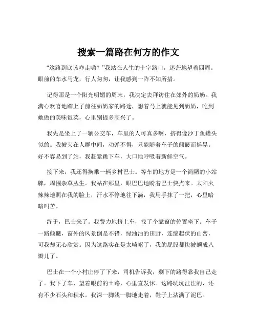 搜索一篇路在何方的作文