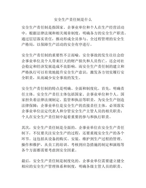 安全生产责任制是什么