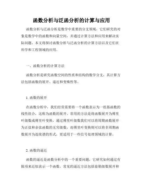 函数分析与泛函分析的计算与应用