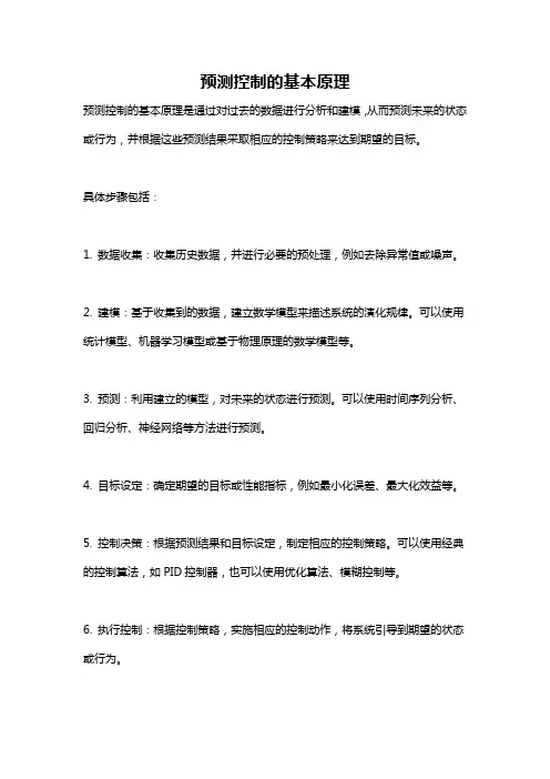 预测控制的基本原理