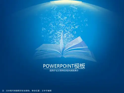 蓝色简约毕业论文答辩ppt模板