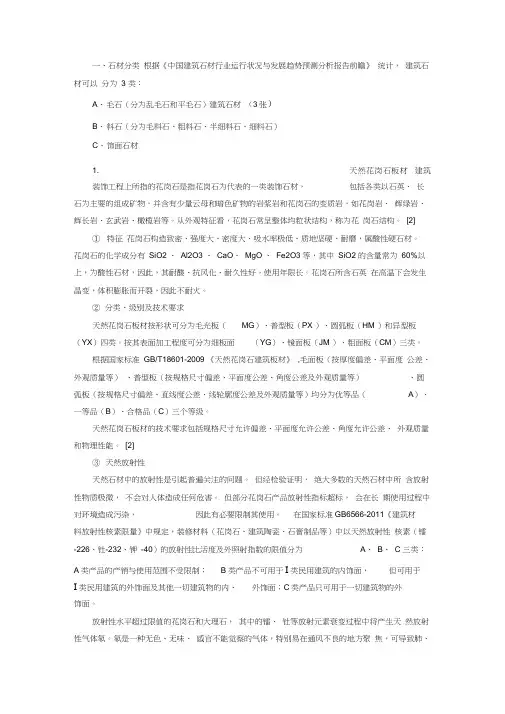 石材分类