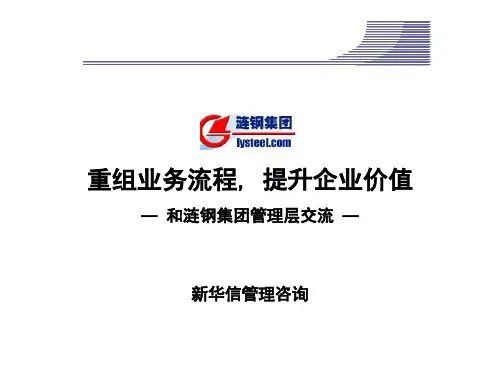 某钢铁公司BPR业务流程优化设计解决方案(ppt 246页)