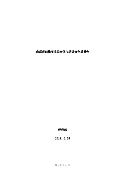 成都南延线商业综合体市场调查报告DOC