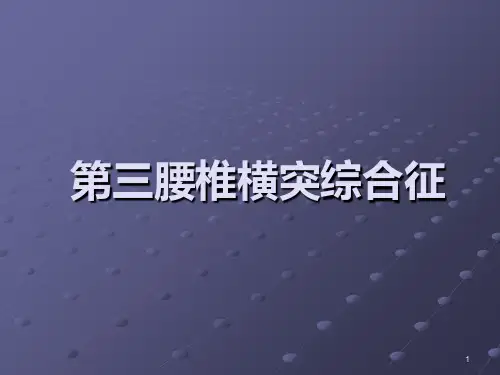 第三腰椎横突综合征PPT课件