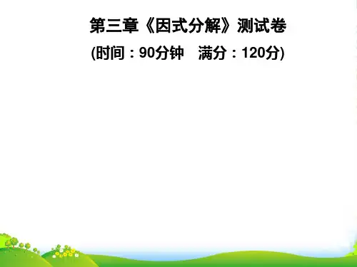春七年级数学下册 第3章《因式分解》测试卷习题课件 湘教版