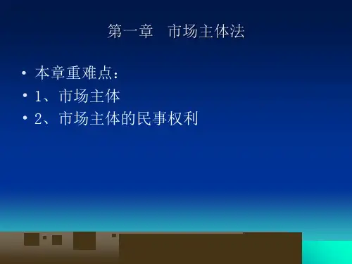 法学市场主体法模版课件