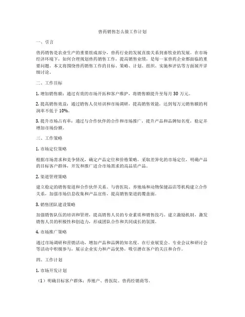兽药销售怎么做工作计划
