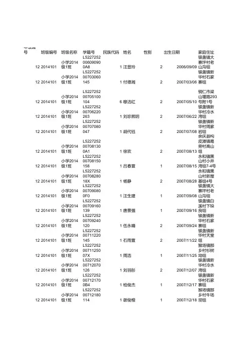 瓮安县银盏镇新华小学体测模版