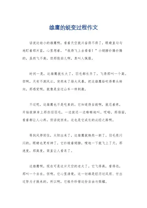 雄鹰的蜕变过程作文