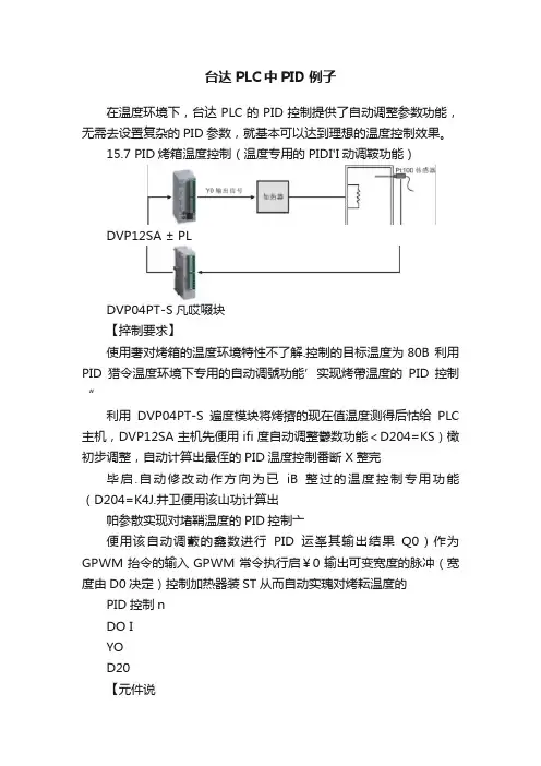 台达PLC中PID例子