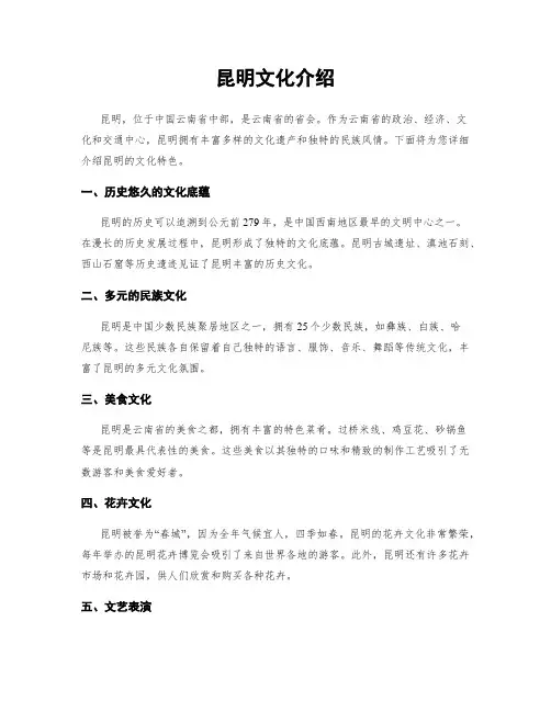 昆明文化介绍