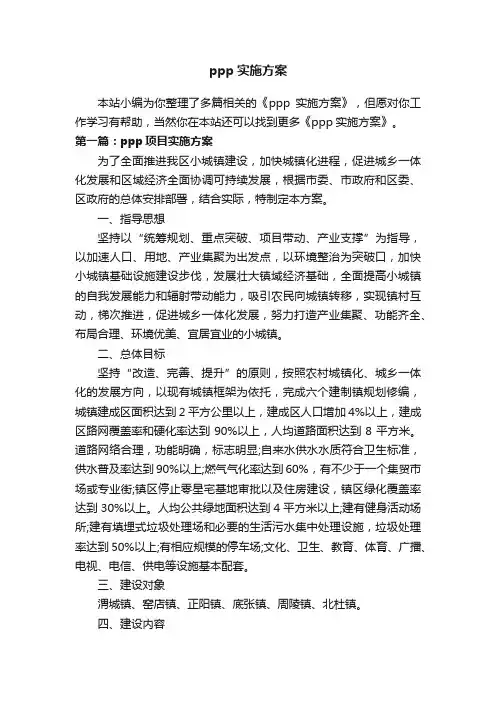 ppp实施方案