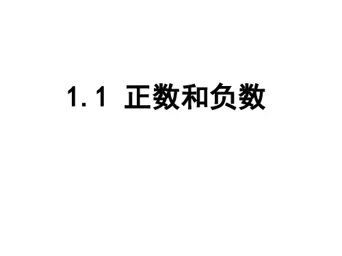 1.1 正数和负数-课件
