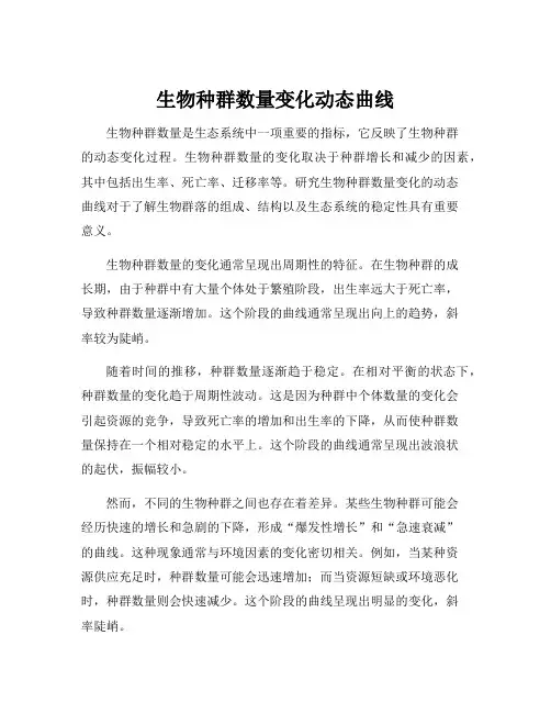 生物种群数量变化动态曲线