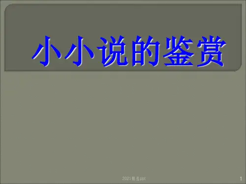 小小说鉴赏技巧ppt课件