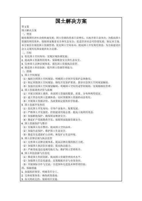国土解决方案