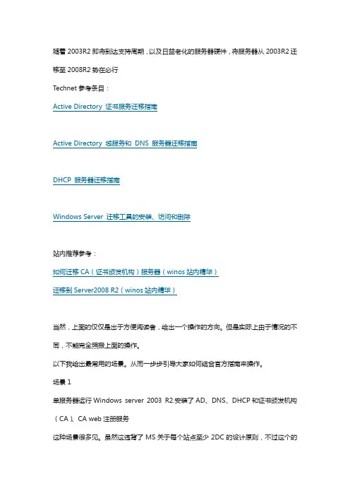 CA证书服务器从2003迁移到2008 R2!