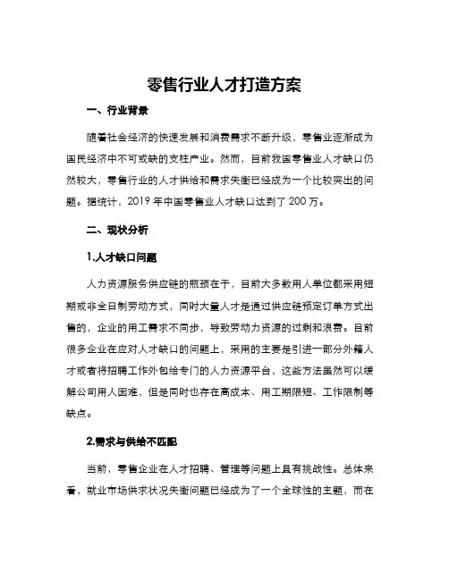 零售行业人才打造方案
