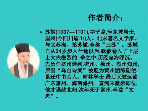 江城子  苏轼 ppt 全