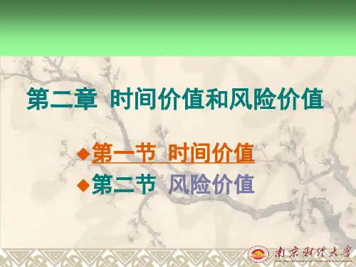 财务管理学(南京财经大学大二第一学期)第二章_时间价值与风险价值