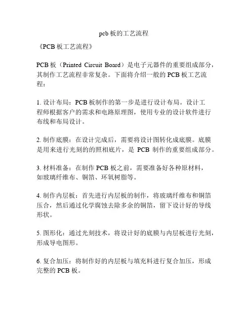 pcb板的工艺流程