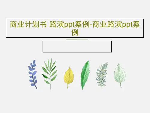 商业计划书 路演ppt案例-商业路演ppt案例PPT文档共52页