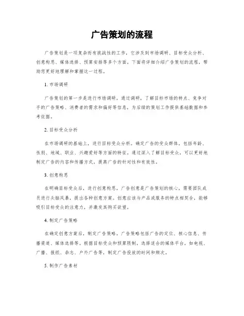 广告策划的流程